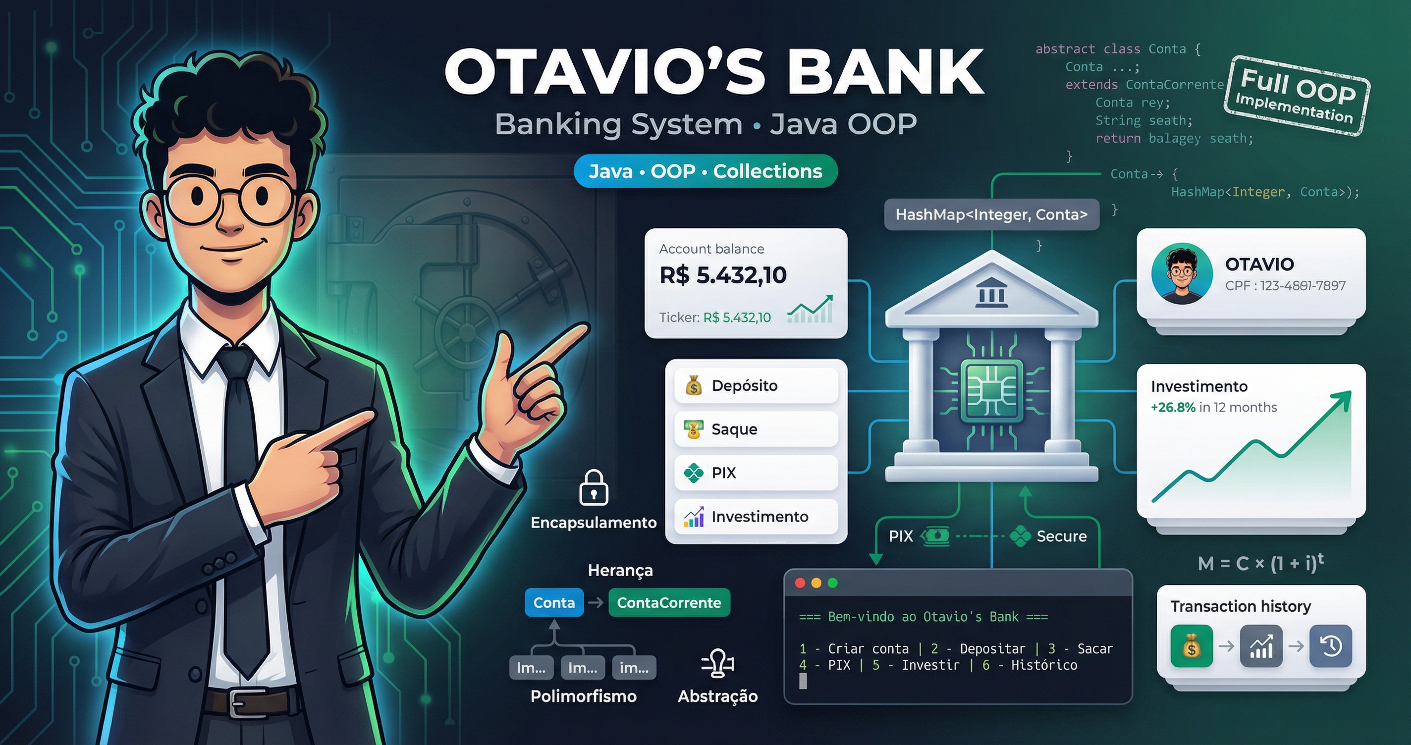 Preview do projeto Otavio's Bank