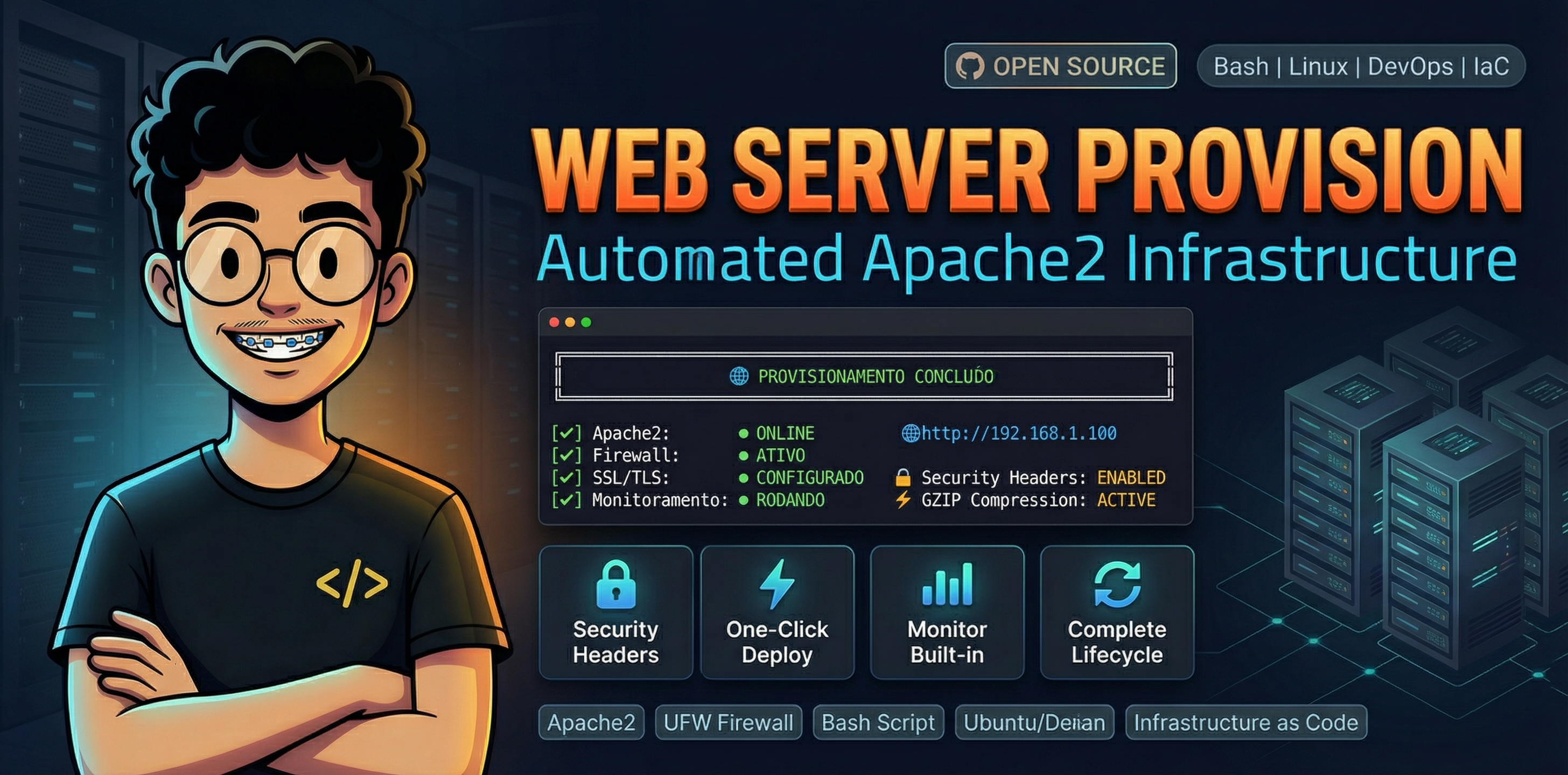 Preview do projeto Provisionamento Automático de Servidor Web